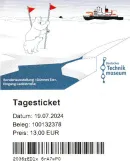 Day pass for German Museum of Technology Berlin (DTMB), the front (2024)