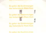 Day pass for Ruhrbahn Essen, the back (2004)