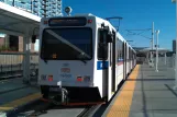 Denver tram line C with articulated tram 300 at Union Station (2011)