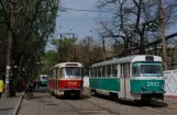 Donetsk tram line 10 with railcar 960 on wuł. Horkoho (2011)