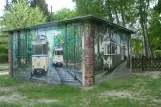 Drawing: Woltersdorf tram line 87 with railcar 30 on Goethestrasse (2013)