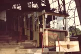 Dresden funicular Schwebeseilbahn with cable car Schwebeseilbahn 1 at Sierksstraße (1983)