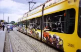 Dresden low-floor articulated tram 2509 on Altmarkt (2006)