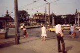 Dresden tram line 4  on Postplatz (1983)