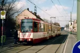 Duisburg regional line 901 with articulated tram 1026 at Speldorf Bahnhof (2004)