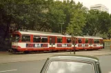 Duisburg regional line U79 with articulated tram 3219 at Hauptbahnhof (1982)