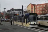 Erfurt party line 7 with low-floor articulated tram 644 at Gothaer Platz (2008)