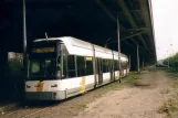 Ghent tram line 22 with low-floor articulated tram 6314 at Gentbrugge Braemkasteel (2007)