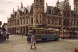 Ghent tram line T4 with railcar 21 on Korenmarkt (1982)