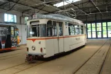 Gotha museum tram 47 inside Betriebshof (2014)