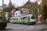 Graz tram line 1 with articulated tram 268 at Mariatrost (2008)