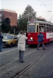 Hamburg tram line 2 with railcar 3657 on Lokstedter Steindamm (1978)