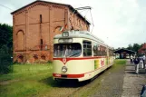 Hannover articulated tram 2304 in front of Straßenbahn-Museum (2002)