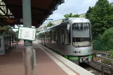 Hannover tram line 1 with articulated tram 2516 at Langenhagen (2012)