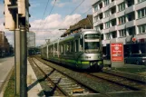 Hannover tram line 1 with articulated tram 2528 near Vier Grenzen (2004)