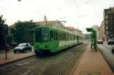 Hannover tram line 10 with articulated tram 6062 at Clevertor (1998)