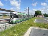 Hannover tram line 13 with articulated tram 2587 at Hemmingen (2024)