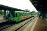 Hannover tram line 4 with articulated tram 6142 at Marienwerden/Wissenschaftspark (1998)