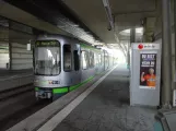 Hannover tram line 6 with articulated tram 2579 at Messe/Ost (EXPO-Plaza) (2018)