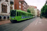 Hannover tram line 9 with articulated tram 6165 at Nieschlagsstr. (2006)