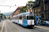 Heidelberg extra line 21 with articulated tram 204 at Betriebshof Bergheim (2003)