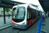 Heidelberg regional line 5 with low-floor articulated tram 131 at MA Hauptbahnhof (2009)