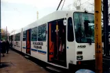 Heidelberg tram line 23 with articulated tram 252 at Stadtbücherei (1998)