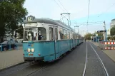 Heidelberg tram line 24 with articulated tram 243 at HD Hauptbahnhof (2009)