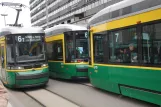 Helsinki extra line 6T with low-floor articulated tram 419 on Mannerheimvägen/Mannerheiminte (2019)