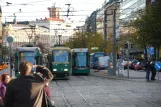 Helsinki tram line 6 with low-floor articulated tram 230 on Mannerheimvägen/Mannerheiminte (2011)