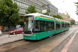 Helsinki tram line 7 with low-floor articulated tram 233 at Lasipalatsi/Glaspalatset (2008)