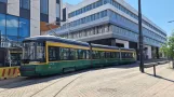 Helsinki tram line 9 with low-floor articulated tram 403 at Ilmalantori / Ilmalatorget (2024)