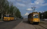 Horlivka tram line 8 with railcar 412 on Prospekt Lenina (2011)