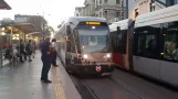 Istanbul regional line T1 with low-floor articulated tram 707 at Çemberlitaş (2017)