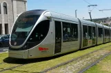 Jerusalem light rail line L1 with light rail car 006 on Paratroopers Road (2012)