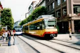 Karlsruhe regional line S4 with articulated tram 844 on Kilians Platz, Heilbronn (2003)