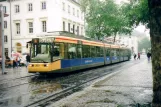 Karlsruhe tram line 1 with articulated tram 305 on Marktplatz (2007)