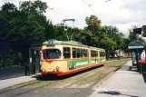 Karlsruhe tram line 2 with articulated tram 207 at Augartenstr. (2003)