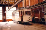 Kassel railcar 214 inside Betriebshof Wilhelmshöher Allee (2002)