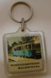 Keyring: Malmköping museum line with railcar 190 at Malmköping (1995)