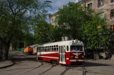 Kharkiv tourist line A with museum tram 055 close by Tryviatytelska tserva (2011)