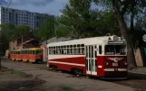 Kharkiv tram line 3 with railcar 3096 near Hrekivska St (2011)