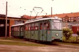 Kiel railcar 198 in front of Betriebshof Gaarden (1981)