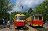 Kiev tram line 12 with railcar 5790 at Puszcza-Wodycia (2011)