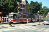 Košice tram line 6 with articulated tram 528 at Námestie Maratónu Mieru (2011)