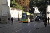 Kraków extra line 6 with low-floor articulated tram 2008 on Dominikańska (2011)