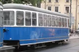 Kraków tram line 1 with sidecar 599 at Plac Wszystkich Świętych (2011)