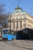 Kraków tram line 10 with railcar 717 on Świętej Gertrudy (2011)