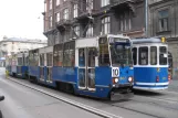 Kraków tram line 10 with railcar 802 at Stradom (2011)