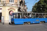 Kraków tram line 13 with railcar 843 in the intersection Ulica Karmelicka/Juliana Dunajewskiego (2011)